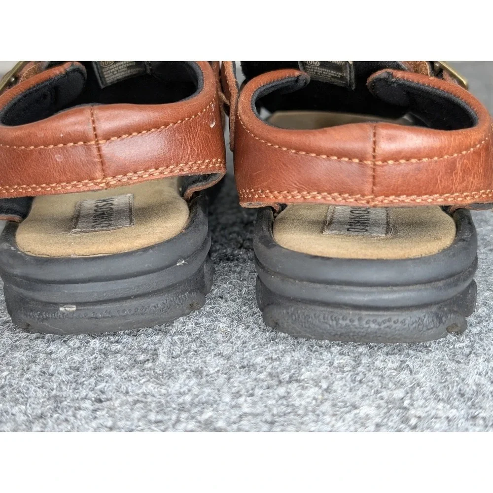 Oshkosh B'gosh Toddler Leather Tommy Sandals Size 10M Brown Hook & Loop‎ Buckle